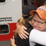 Red Cross volunteers respond to the Texas wildfires.