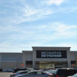 This is a front view of the Guilford, Connecticut Bed Bath & Beyond store in the Commons Plaza