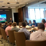 TeamKC talking to this years interns about all the things Kansas City has to offer