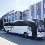 We have a daily company bus providing transport from and to Utrecht Central Station.