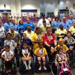 Employees at the annual wheelchair games in Tampa, Florida