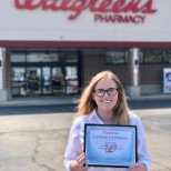 Sheila completes her summer internship with Walgreens.