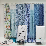 Coastal shower curtains