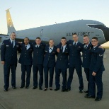 Last day of Aerospace Repair Technical School in front of the KC-135 Stratotanker.