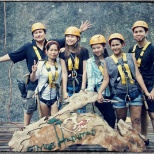 Rainforest Zip-lining in the jungle.