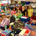 School supplies to First Call For Help of Ellis County for their Backpacks for Kids program.