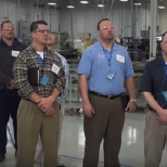 Group of employees on floor