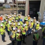 Hosting an event meeting on site and always being safe in our hard hats and vests