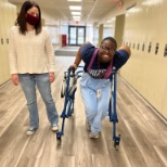 Physical Therapy in the hallway