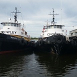 Invader class tugboats awaiting the next trip