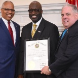 2016 recipient Award winner for Customer Service with Governor Hogan and