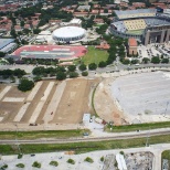 Construction of a 7 acre parking lot for LSU on the south side of Tiger Stadium.⠀