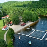 Aerial view of the waterfront