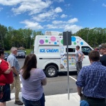 Our employees enjoying an ice cream at our Gorham, ME site this past spring.