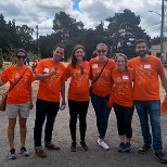 Some of the MedBbridge crew supporting cancer research at Fred Hutch's annual Obliteride.