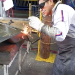 Trabajando soldadura con autogena