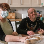 Ruth and Fran preparing to cook!