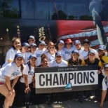 Women's college softball team wins the Division I  championship game up in Connecticut!