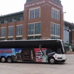 Pulling up to Lambeau Field