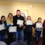 CASA students show off their certificates at End of Session Banquet