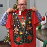 Our President, Richard, loves his holiday shirt