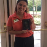 Atria Hertlin Place staff member is honored as employee of the month.