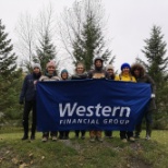 The Fernie branch spent a morning cleaning up by the river bank.