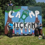 Staff helping to paint for Staff Camp Clean Up Day!