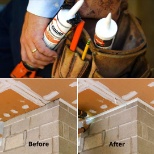 Before and After of our Cat-Guard Exclusion System in a client's garage.