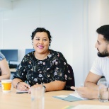 Colleagues in a meeting room