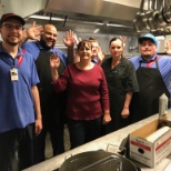 Me and some co-workers in the kitchen.