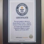 Guinness Records for Trauma Care Foundationund in Partnership with VMC.