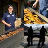 One of our co-workers brought brats to cook for everyone on our grill. Thanks!