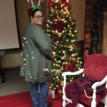 Amber's Christmas Tree costume!