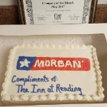 Thank you to Inn at Reading for recognizing Morgan as the company of the month.