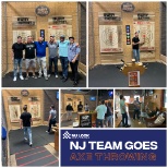 The New Jersey team goes axe throwing