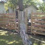 Horizontal custom wood fence