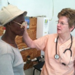 Mount Laurel, NJ. RN, Pam Miller helping out in Haiti.