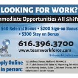 Many positions have sign on or bonuses.