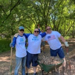 Midco volunteers spent a morning preparing the camp for campers.