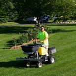 Community Lawn Care team caring for lawns and helping the community