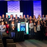 Parkland's Calgary-based employees closed the market to celebrate 35 years listed on the TSX