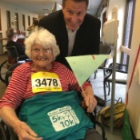 Our President and a resident enjoy our 5k event