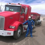 Getting ready to unload at a hazardous disposal site.