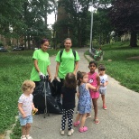 Children help keep parks clean