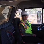 Me during training on a 777D Haul Truck