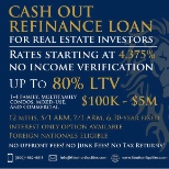 Cash Out Loan Starting at 4.375% Up-To 80% LTV