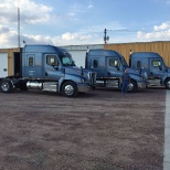 Three new company trucks.