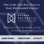 DASMEN has made the list as one of the Finalists for the 2023 Best Places to Work Multifamily!