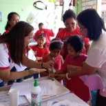 Assisting learners with special needs during health care with our school nurse last 2018.